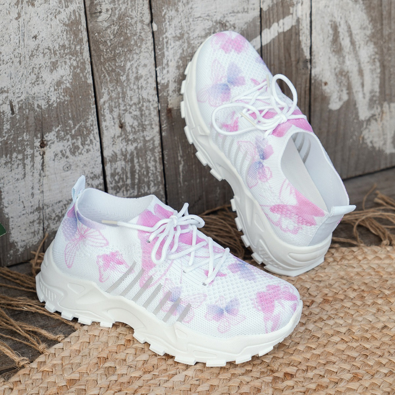 Women Butterfly Print Mesh Sne - Mesh Trainer Breathable บทวิจารณ์และราคา