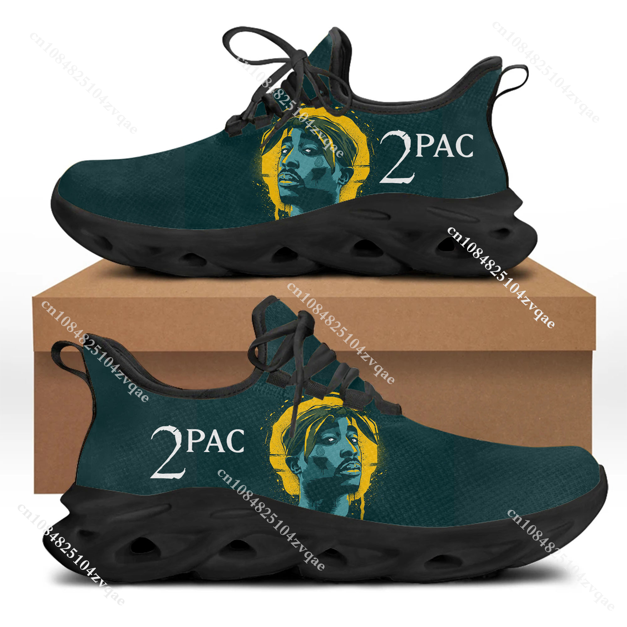 Tupac Rapper 2Pac Flats Sneake - Men Shoes Runners บทวิจารณ์และราคา