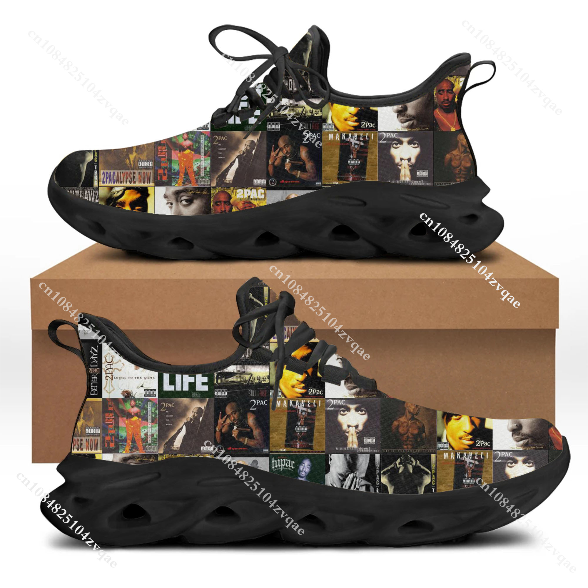 Tupac Rapper 2Pac Flats Sneake - Men Shoes Runners บทวิจารณ์และราคา