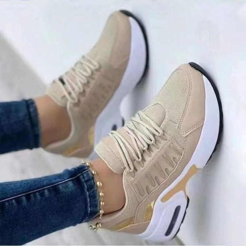 Womens Fashion Sneaker Platfor - Mesh Trainer Breathable บทวิจารณ์และราคา