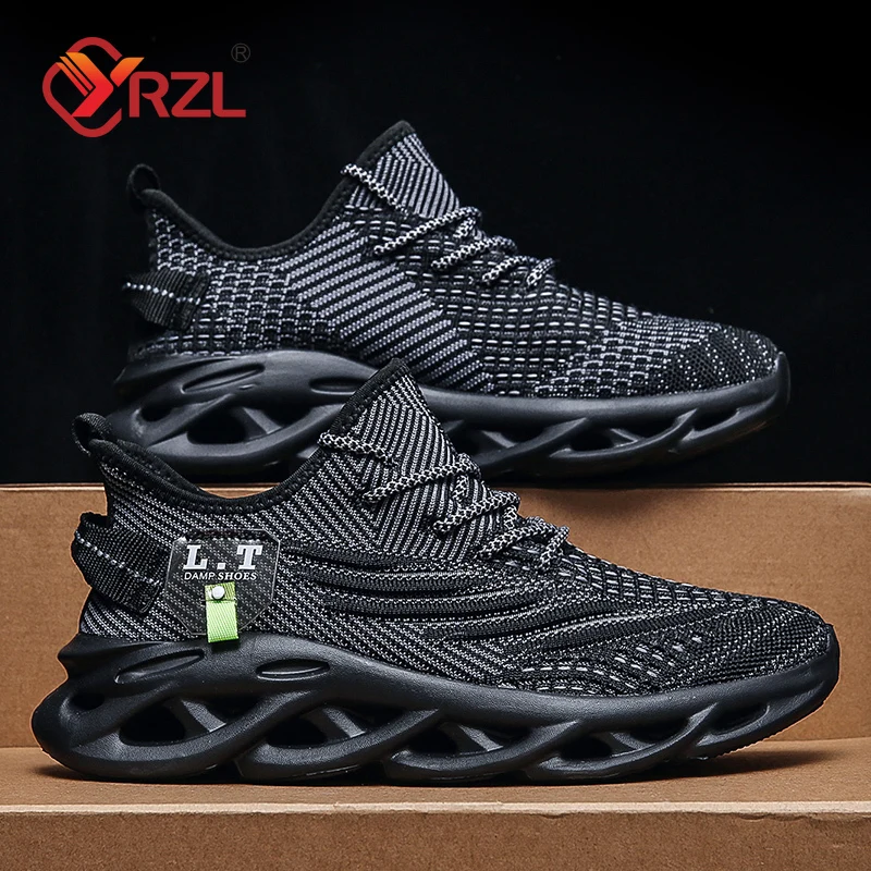 YRZL Men Sports Running Black  - Men Shoes Sale บทวิจารณ์และราคา